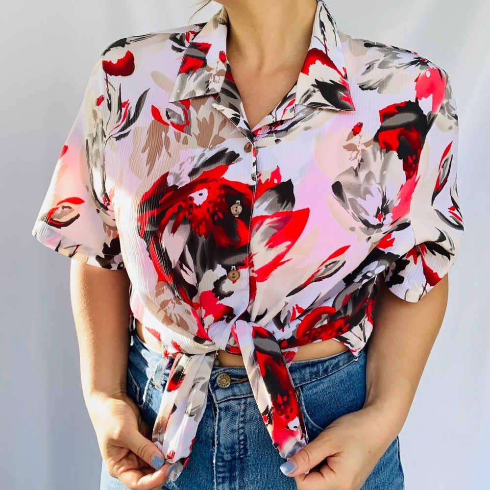 Floral Button Down Shirt
